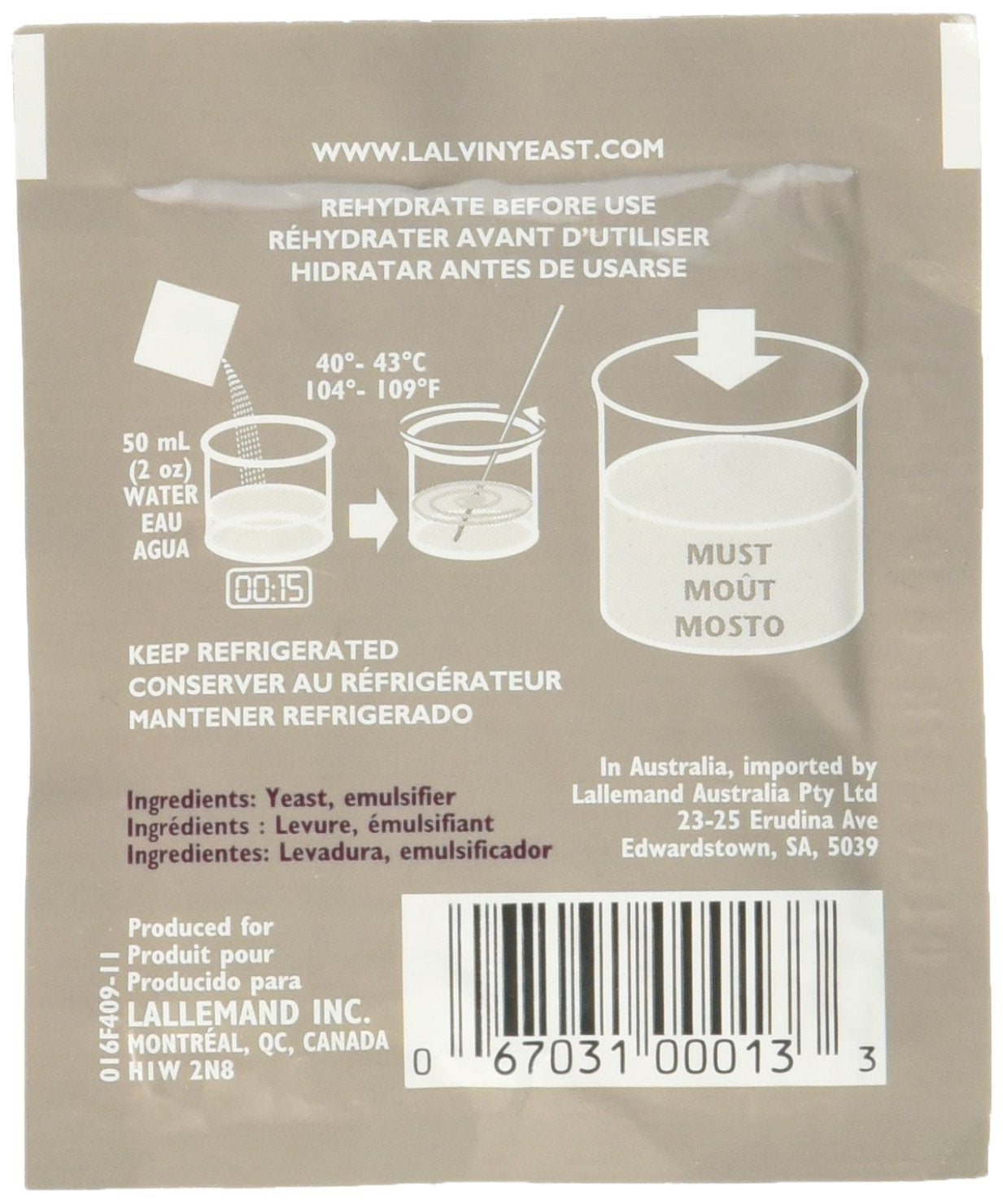 Lalvin K1-V1116 Montpellier Wine Yeast